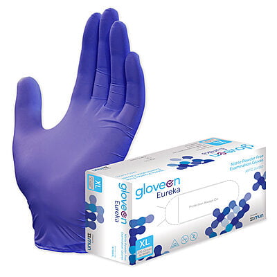 GloveOn Eureka Nitrile Examination Gloves Powder Free Blue