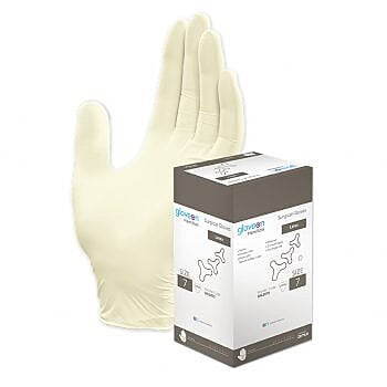 GloveOn Hamilton Sterile Latex Powder Free Surgical Gloves Natural