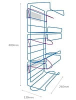 GloveOn Dispenser Metal Wire Frame With Springback Holder Fits 3 Boxes of Gloves