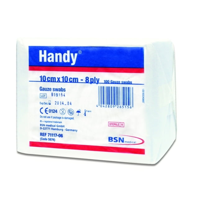 BSN Medical Handy Sterile Gauze Swabs 7.5x7.5cm Pack Of 100 Hytex