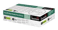 Bastion Vinyl Disposable Gloves Powder Free Clear Pack of 100