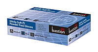 Bastion Nitrile Soft Examination Gloves Powder Free Blue Pack of 100