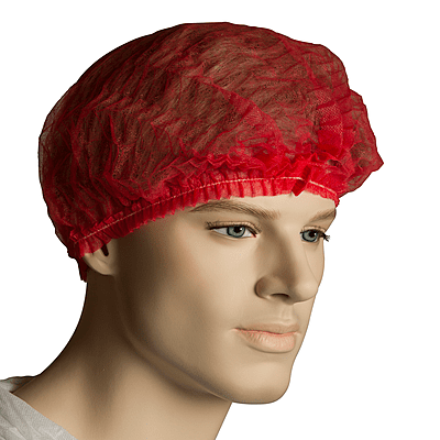 Bastion Polypropylene Crimped Beret 21" Red Carton of 1000