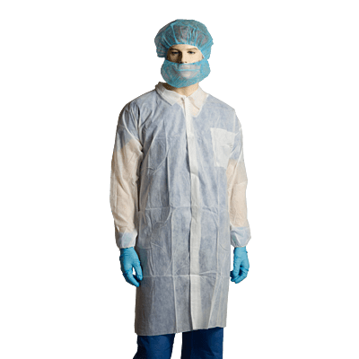 Bastion Polypropylene Labcoat No Pocket White Pack of 10