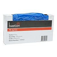 Bastion Polyethylene Aprons Dispenser Box Blue 1450mm Carton of 500