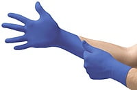 Ansell Micro-Touch Powder Free Blue Nitrile Gloves Box Of 200