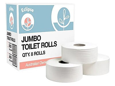 Jumbo Toilet Tissue 1 Ply 300m Rolls Carton of 8