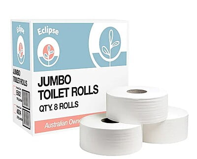 Jumbo Toilet Tissue 2 Ply 300m Rolls Carton of 8