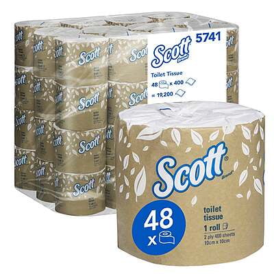 Scott Toilet Tissue 2 Ply 400 Sheet Carton of 48