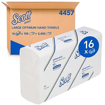 Scott Interleaved Optimum Towel 30.5x21cm 150 Sheet Carton of 16