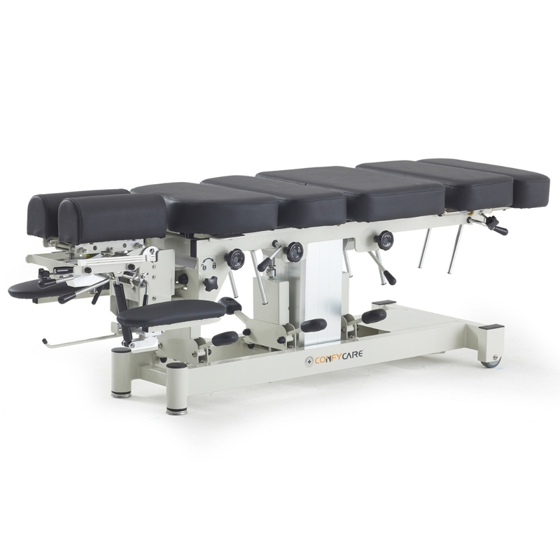 Pacific Medical Premium Column Lift Chiropractic Table With 4 Drop Sections