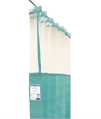 Haines Disposable Antimicrobial Medical Curtains With Mesh Top 7.5x2.3m Pack of 5