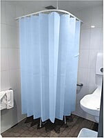 Haines Antimicrobial Disposable Shower Curtain 2.5x2.0m Blue Pack of 15