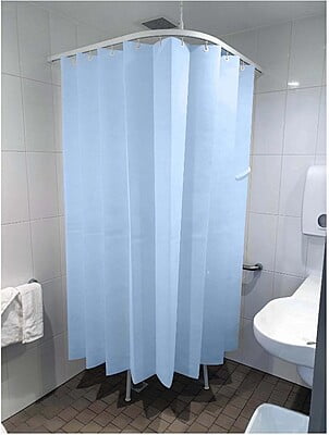 Haines Antimicrobial Disposable Shower Curtain 2.5x2.0m Blue Pack of 15