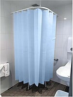 Haines Antimicrobial Disposable Shower Curtain 2.5x1.8m Blue Pack of 15