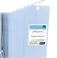 Haines Antimicrobial Disposable Shower Curtain 2.5x1.8m Blue Pack of 15