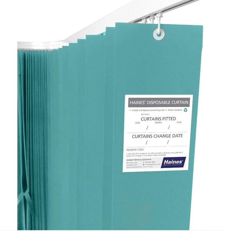 Haines Disposable Antimicrobial Medical Curtain 4.5x2.0m Pack Of 8 Haines Disposable Antimicrobial Medical Curtain 4.5x2.0m Pack Of 8