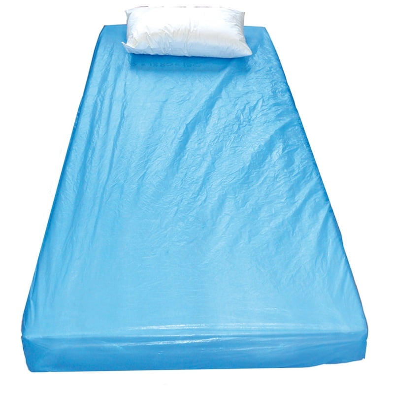 Disposable Waterproof Mattress Cover Single Bed 190cm x 90cm Blue Carton of 100 Hytex Healthcare