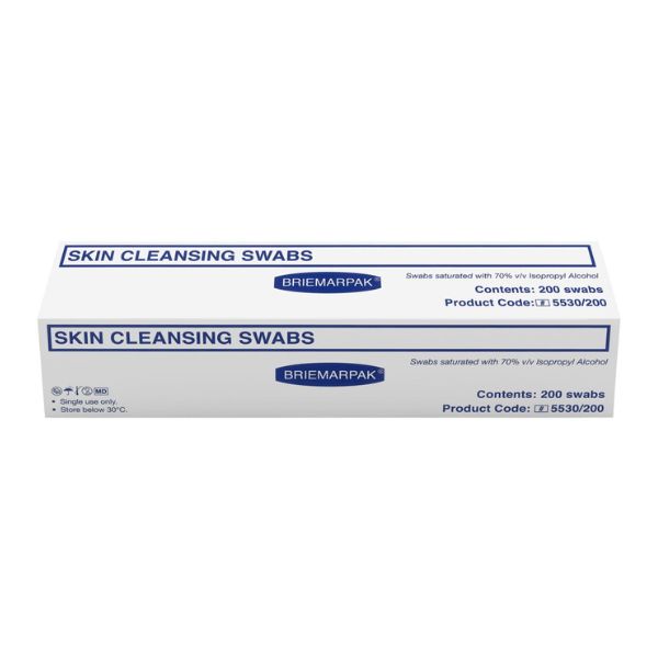 Briemarpak Skin Cleaning Alcohol Swabs Box of 200