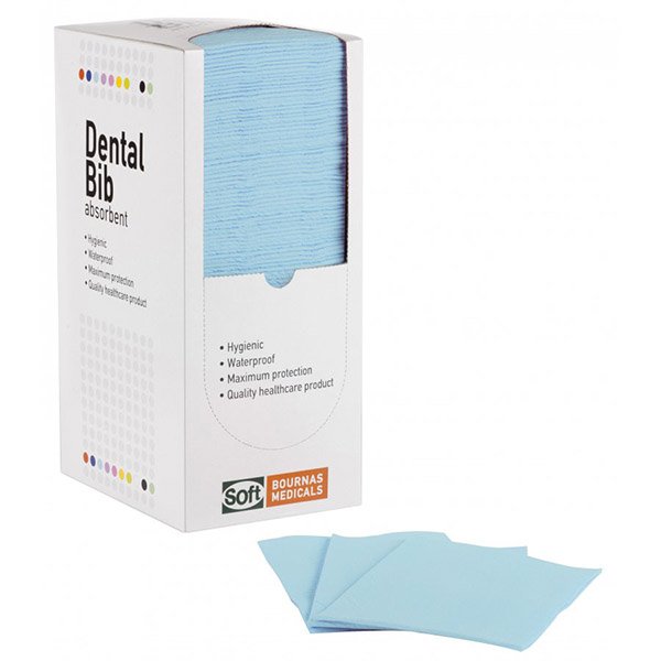 Dental Bibs 2+1 Light Blue Carton 500